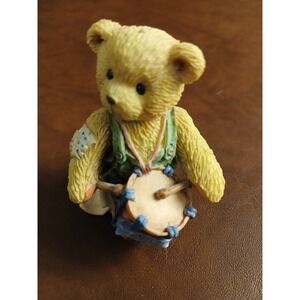 Enesco Vintage 1994 Cherished Teddies -BOY Teddy With Drum #158B5